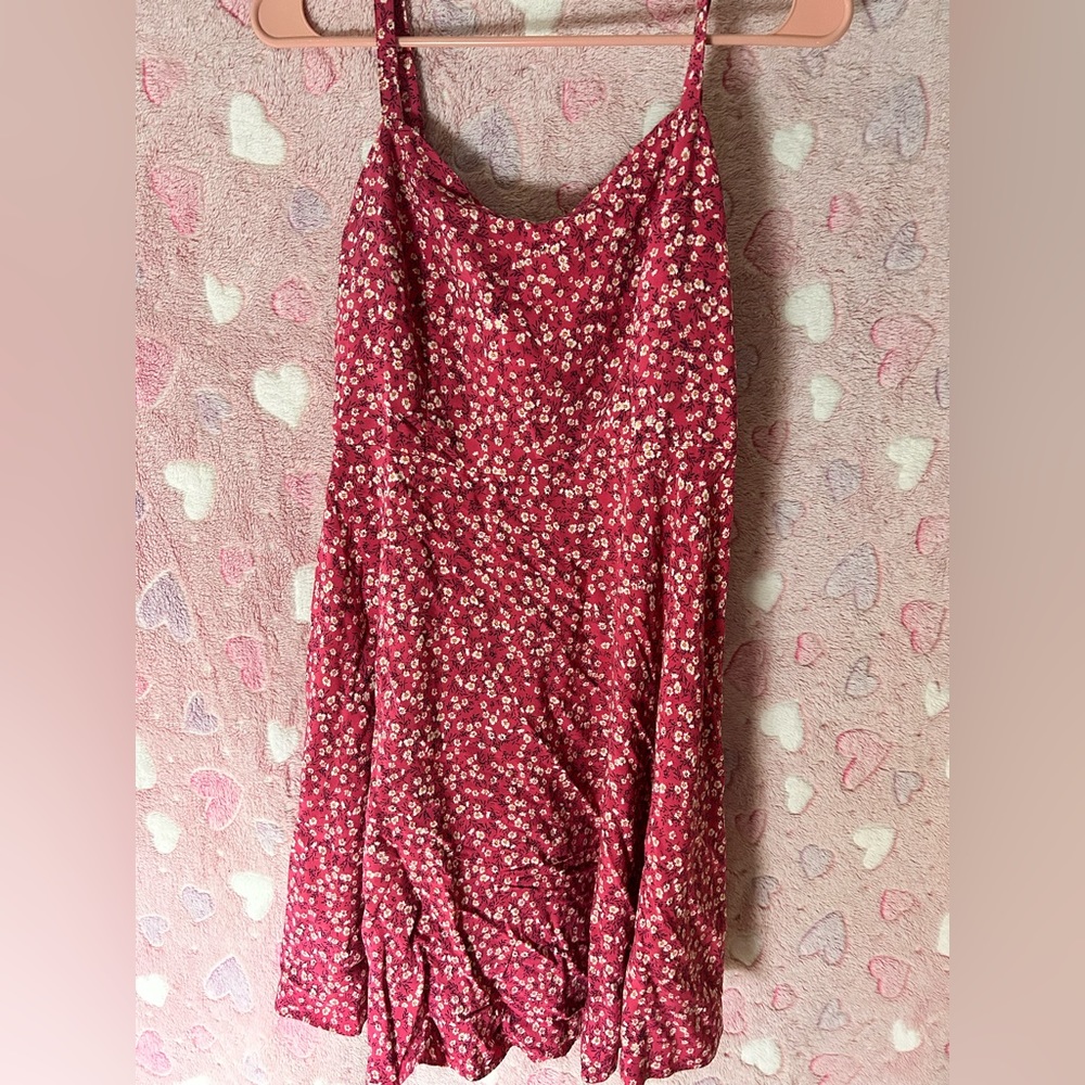 Dark Pink Floral Old Navy Dress